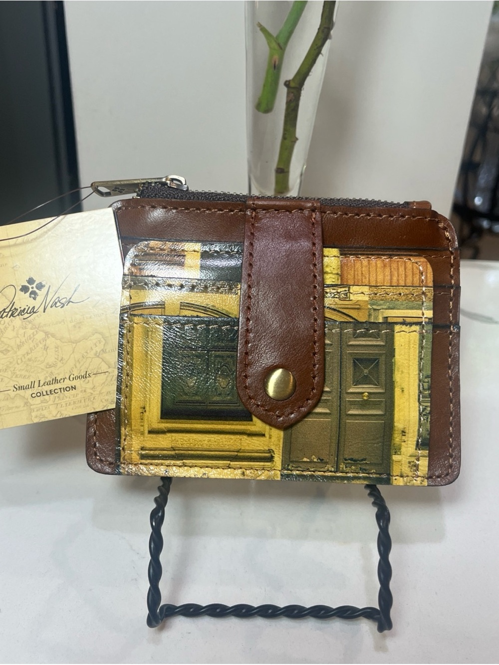 Patricia Nash Cassis ID Wallet Doorways to Italy  Leather NWT